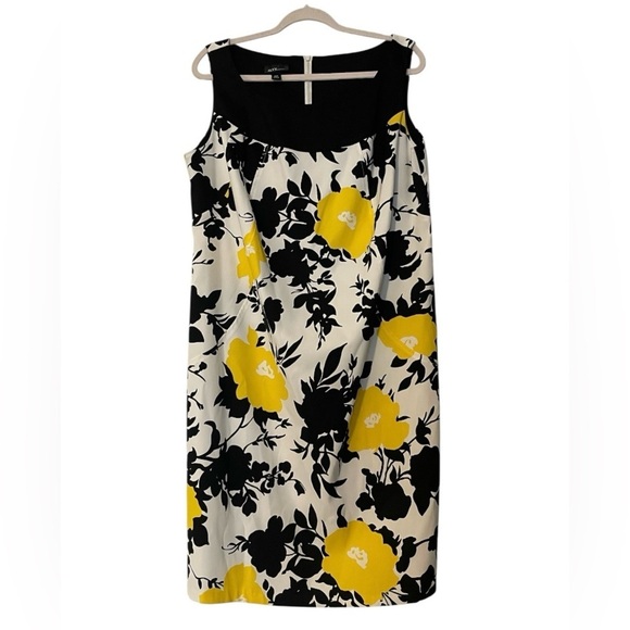 Alyx Black and Yellow Floral Midi Dress - Picture 1 of 10